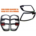 ครอบไฟหน้า + ครอบไฟท้าย ดำด้าาน ตัวอักษร Ranger หยอดแดง ฟอร์ด เรนเจอร์ All New Ford Ranger 2012 